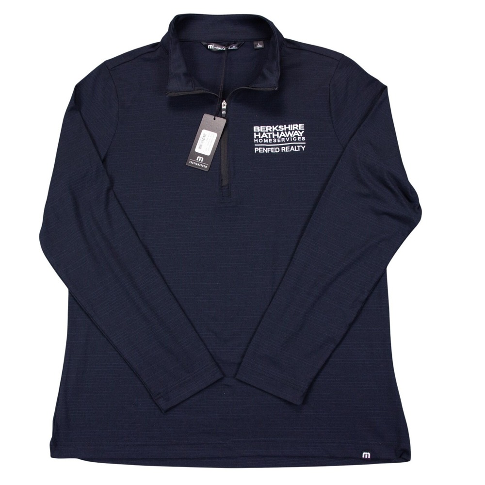 NWT Travis Mathew Crestview Golf 1/4 Zip Womens‎ L Black Pullover Lightweight